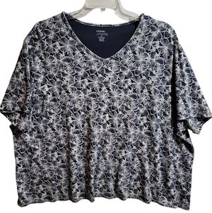Liz & Me blouse 4X floral cottagecore coastal cowgirl country plus